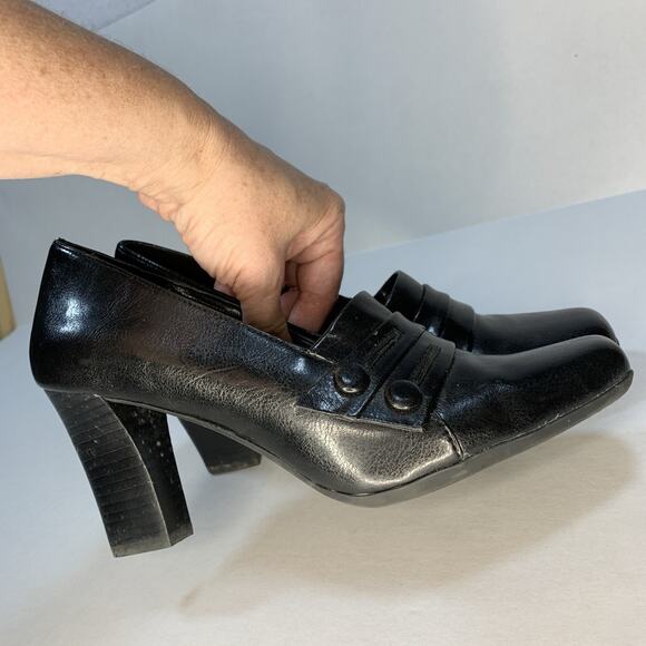 Franco Sarto Rosalie Womens Heels Sz 8 M Black Academia Witchy 3.25" Block Heel - Picture 6 of 16